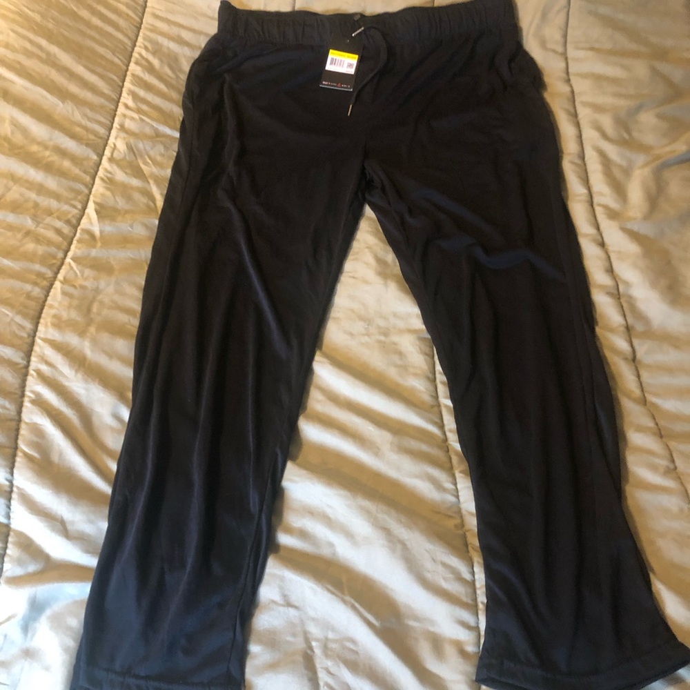 Men’s Galaxy by Harvic Lightweight Black Opaque Lounge Pants Size 3XL NWT